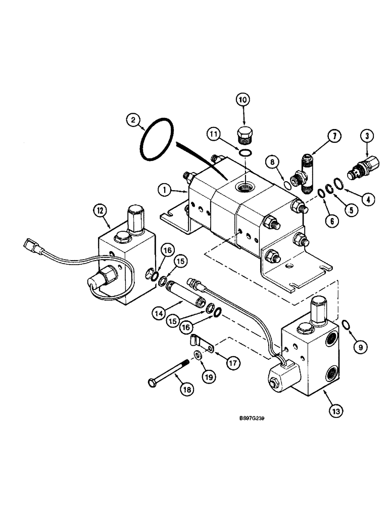 Схема запчастей Case IH 900 - (8-122) - LEVEL LIFT VALVE ASSEMBLY (08) - HYDRAULICS