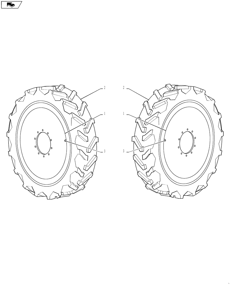 Схема запчастей Case IH 4420 - (05-006) - TIRE KIT, 650/65R38 Hub, Wheel & Tires