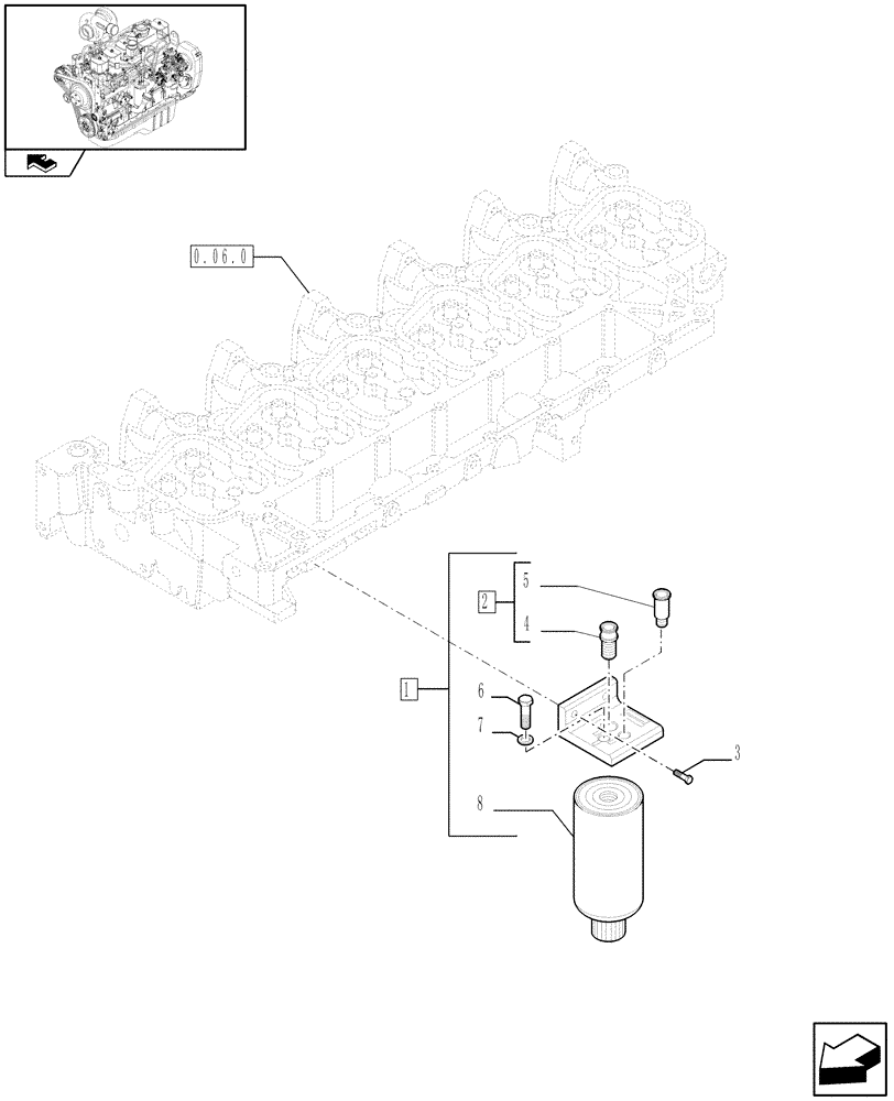 Схема запчастей Case IH F4GE9684C J601 - (0.20.0) - FUEL FILTER (2852691) 