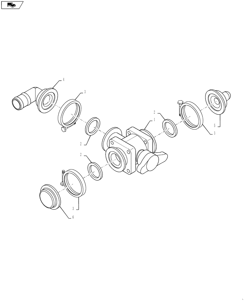 Схема запчастей Case IH 4420 - (09-070) - VALVE GROUP CHEM/RINSE Liquid Plumbing