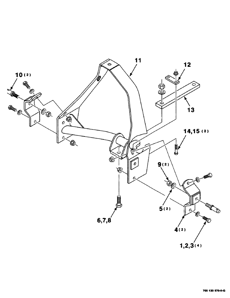 Схема запчастей Case IH DC515 - (7-04) - HITCH ASSEMBLY (09) - CHASSIS