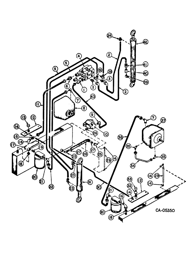 Схема запчастей Case IH 4120 - (10-1) - HYDRAULICS, HYDRAULIC & HYDROSTATIC SYSTEMS (07) - HYDRAULICS