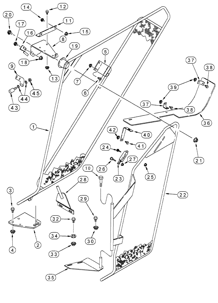 Схема запчастей Case IH 2388 - (09C-08) - SHIELD, FAN INLET - DOOR - RIGHT-HAND (15) - BEATER & CLEANING FANS