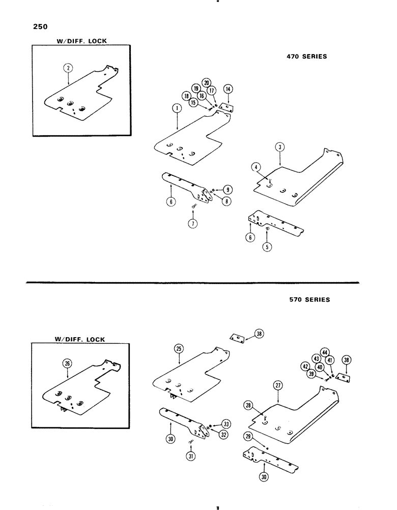 Схема запчастей Case IH 570 - (250) - PLATFORMS (09) - CHASSIS/ATTACHMENTS