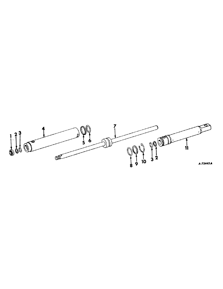 Схема запчастей Case IH 826 - (10-16) - HYDRAULICS, POWER STEERING CYLINDER, INTERNATIONAL TRACTORS (07) - HYDRAULICS