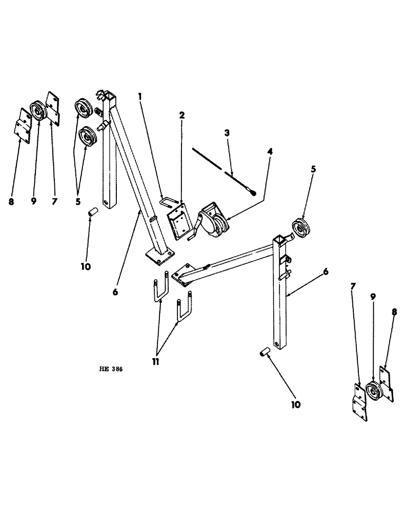 Схема запчастей Case IH 55 - (12-18) - HAND WINCH WING LIFT (SPECIAL) 