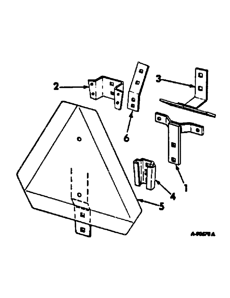 Схема запчастей Case IH 856 - (N-02) - PARTS ACCESSORIES AND ATTACHMENTS, SLOW MOVING VEHICLE REFLECTOR, MOUNTING BRACKET Accessories & Attachments