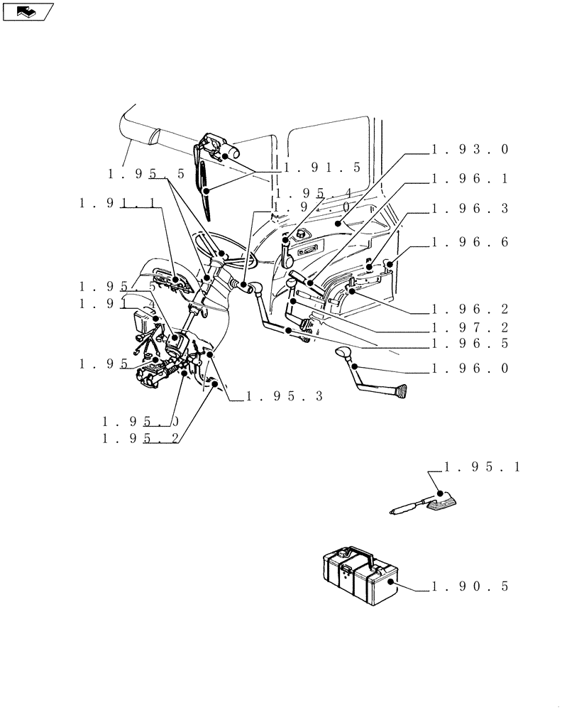Схема запчастей Case IH FARMALL 85U - (SEC. 10[01]) - OPERATORS PLATFORM / CAB (00) - GENERAL