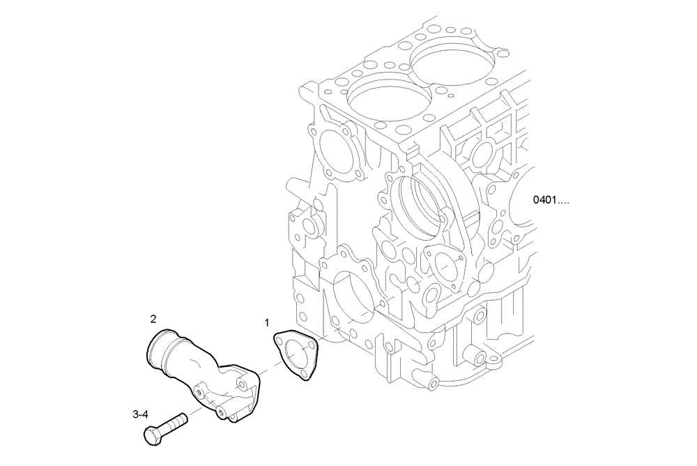 Схема запчастей Case IH F3BE0684N E906 - (3230.024) - WATER PIPE 