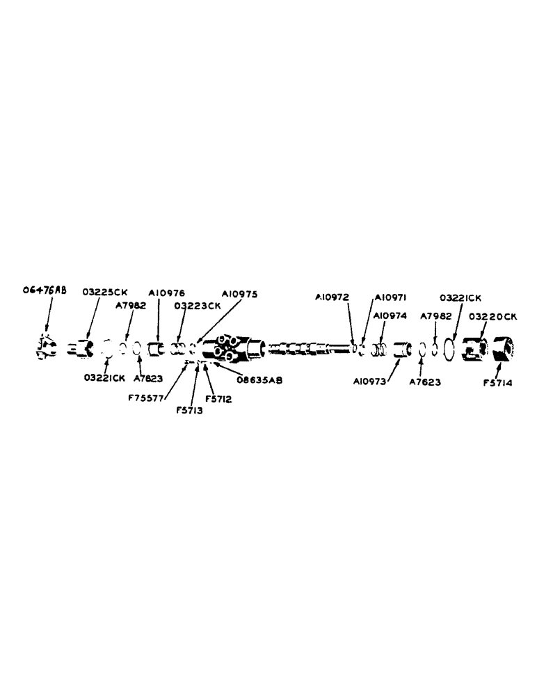 Схема запчастей Case IH 500-SERIES - (092) - HYDRAULIC POWER STEERING, PARTS FOR A8226 DRAG LINK VALVE (05) - STEERING