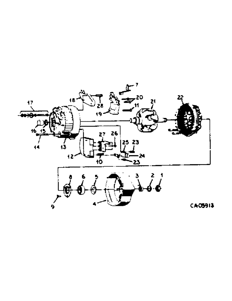 Схема запчастей Case IH 574 - (08-06) - ELECTRICAL, ALTERNATOR-GENERATOR, 574 TRACTORS WITH SERIAL NO. 115058 AND ABOVE (06) - ELECTRICAL