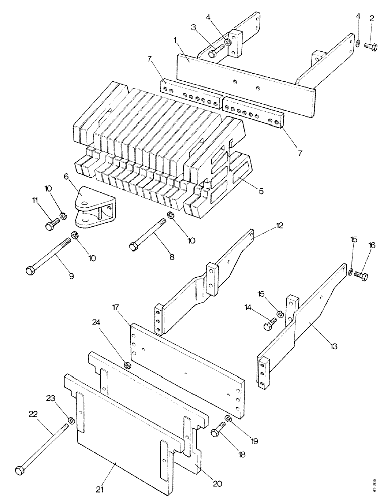 Схема запчастей Case IH 1490 - (T06-1) - FRONT BALLAST WEIGHTS (11) - WHEELS & WEIGHTS