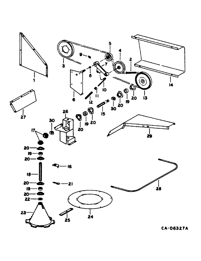 Схема запчастей Case IH 1420 - (20-10) - SEPARATOR, STRAW SPREADER Separation