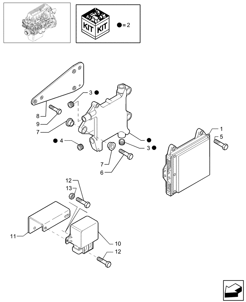 Схема запчастей Case IH AFX8010 - (B.20.A.92) - ELECTRONIC INJECTION (504079746) B - Power Production