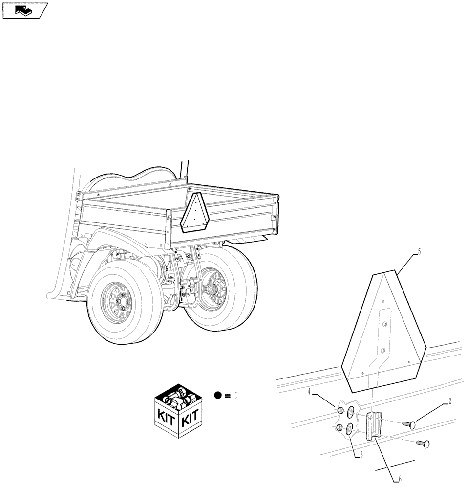 Схема запчастей Case IH SCOUT - (88.108.03) - DIA KIT, SLOW MOVING VEHICLE TRIANGLE (88) - ACCESSORIES