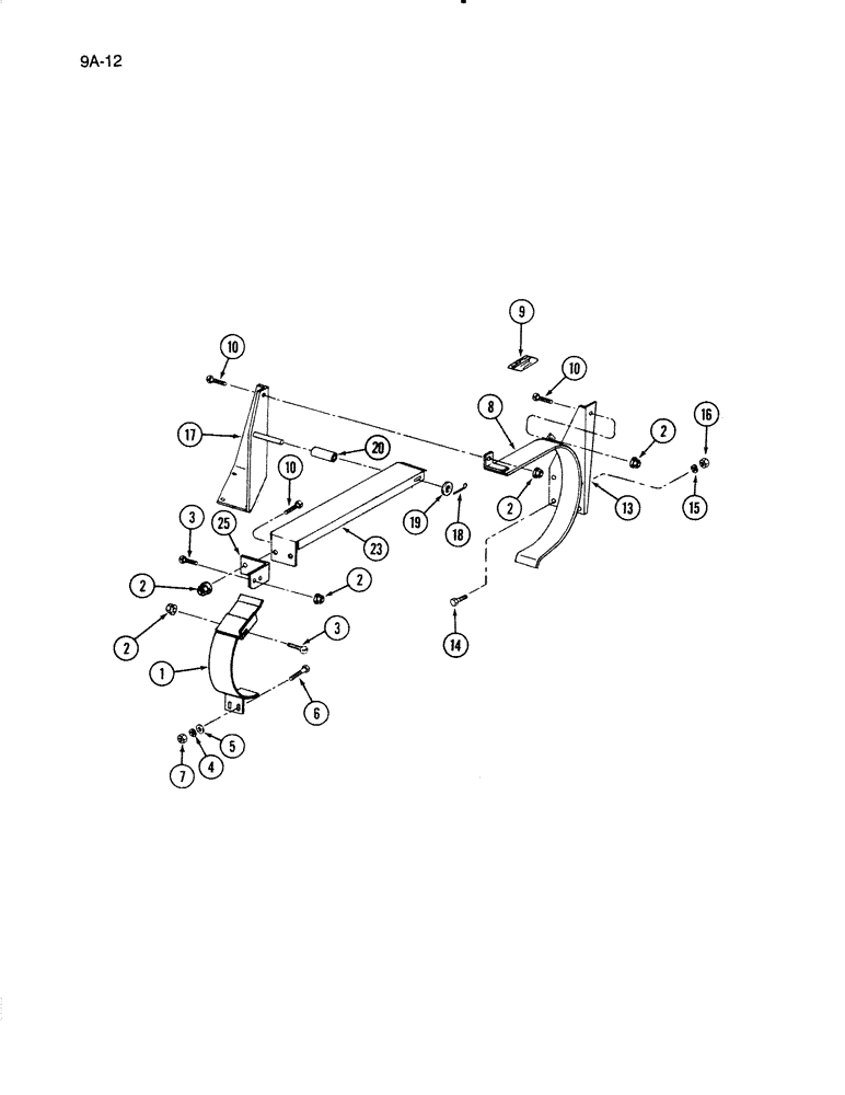 Схема запчастей Case IH 1670 - (9A-12) - SEPARATOR DRIVE SHIELDS, FOR USE WITH DISCHARGE BEATER (13) - FEEDER