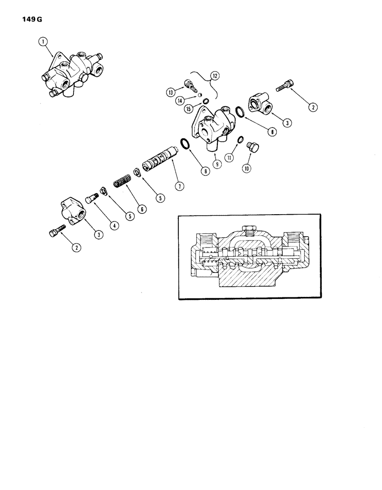 Схема запчастей Case IH 870 - (149G) - A60207 STEERING VALVE (05) - STEERING