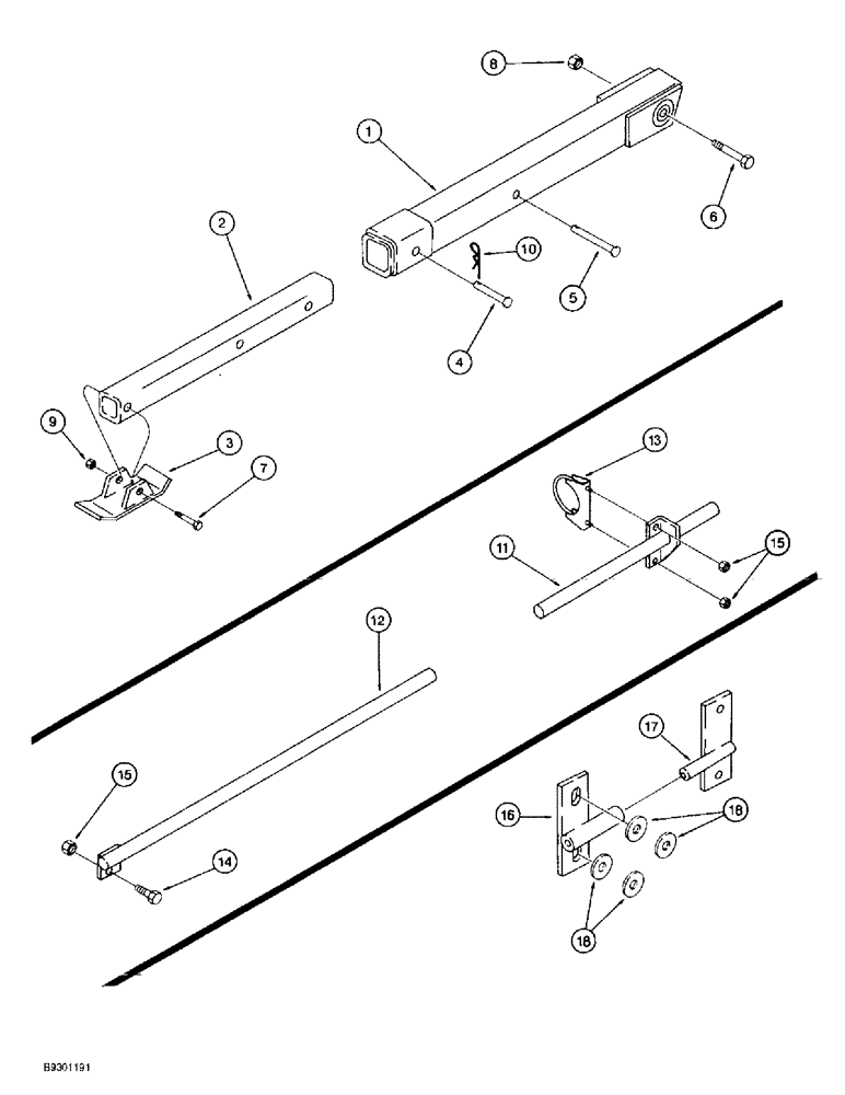 Схема запчастей Case IH 890 - (9-08) - PARKING STAND (09) - CHASSIS/ATTACHMENTS