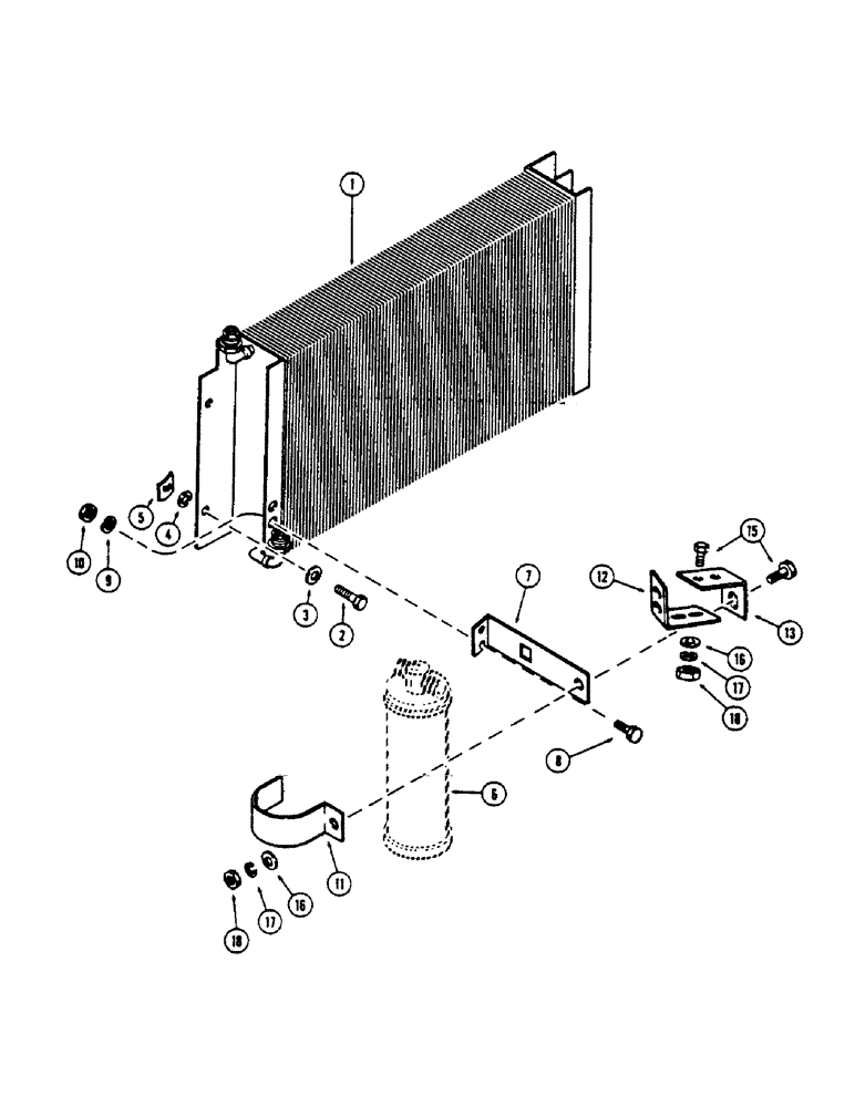 Схема запчастей Case IH 1175 - (322) - AIR CONDITIONER, CONDENSER AND RECEIVER DRYER (09) - CHASSIS