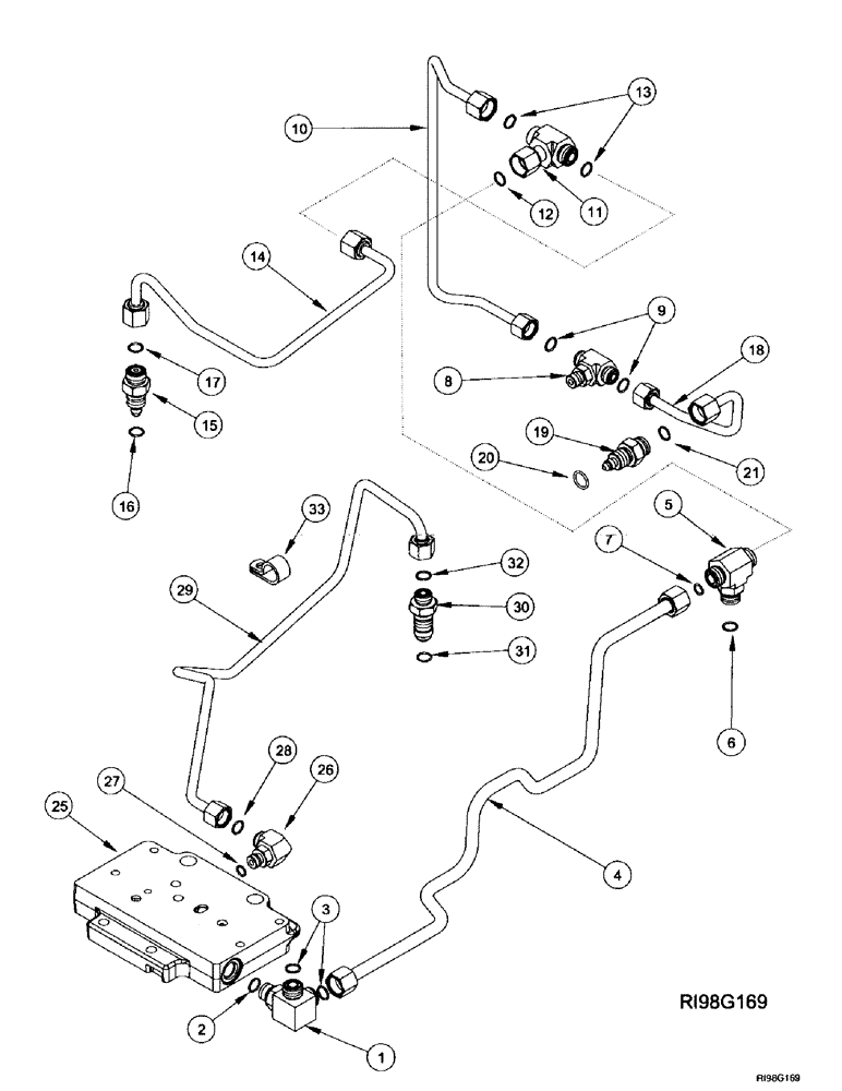 Схема запчастей Case IH MX270 - (8-020) - HYDRAULIC SYSTEM, CREEP SPEED (08) - HYDRAULICS