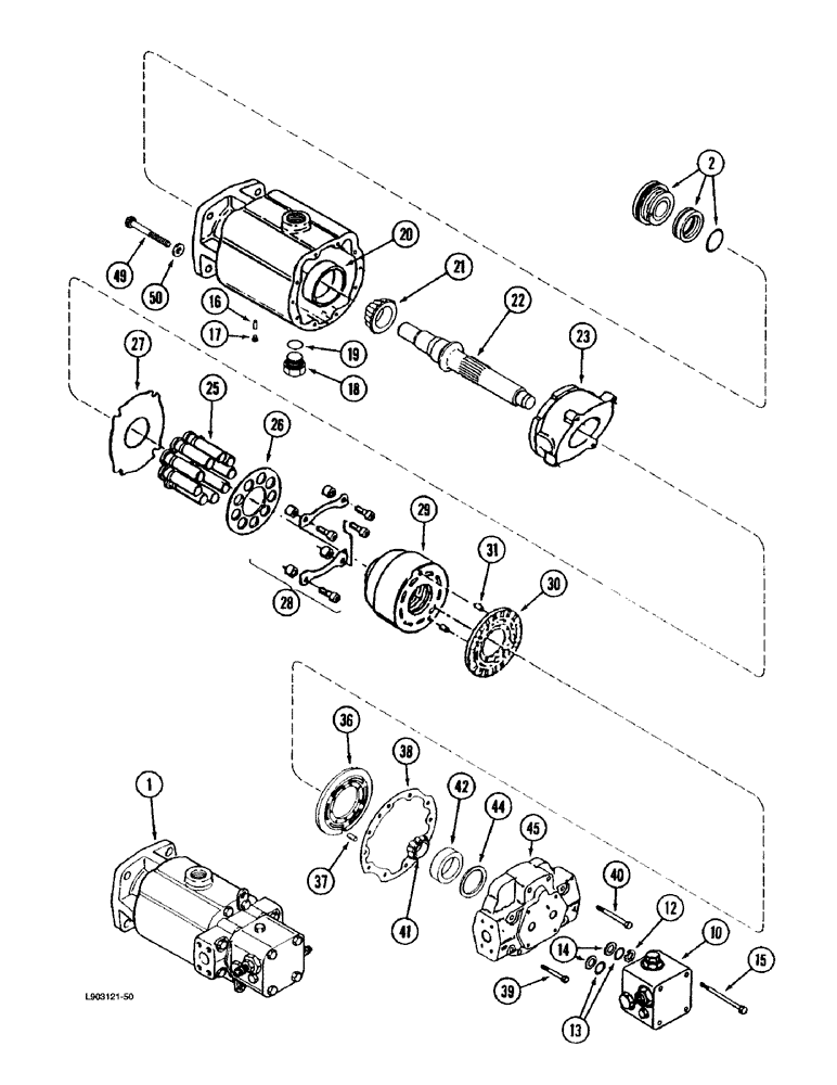 Схема запчастей Case IH 1670 - (6-56) - HYDROSTATIC MOTOR (03) - POWER TRAIN