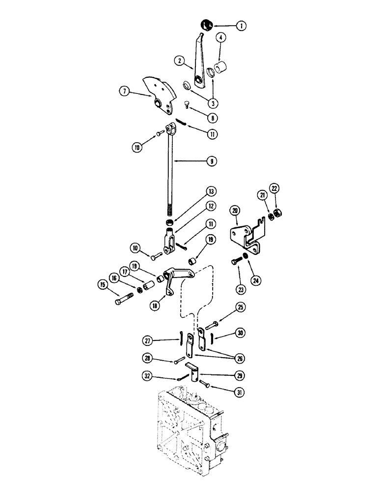 Схема запчастей Case IH 1570 - (106) - POWER SHIFT LINKAGE (06) - POWER TRAIN