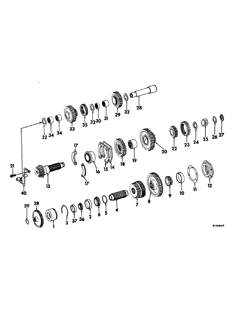 Схема запчастей Case IH 21206 - (B-05) - POWER TRAIN, RANGE TRANSMISSION, IN REAR FRAME (03) - POWER TRAIN