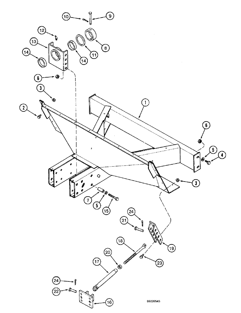 Схема запчастей Case IH 2144 - (5-34) - STEERING AXLE SUPPORT, POWER GUIDE AXLE (04) - STEERING