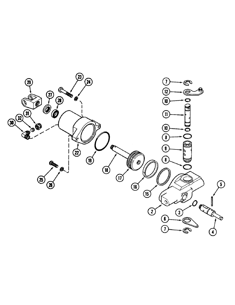 Схема запчастей Case IH 2096 - (9-378) - SEAT, AIR/OIL SUSPENSION, CYLINDER ASSEMBLY (09) - CHASSIS/ATTACHMENTS