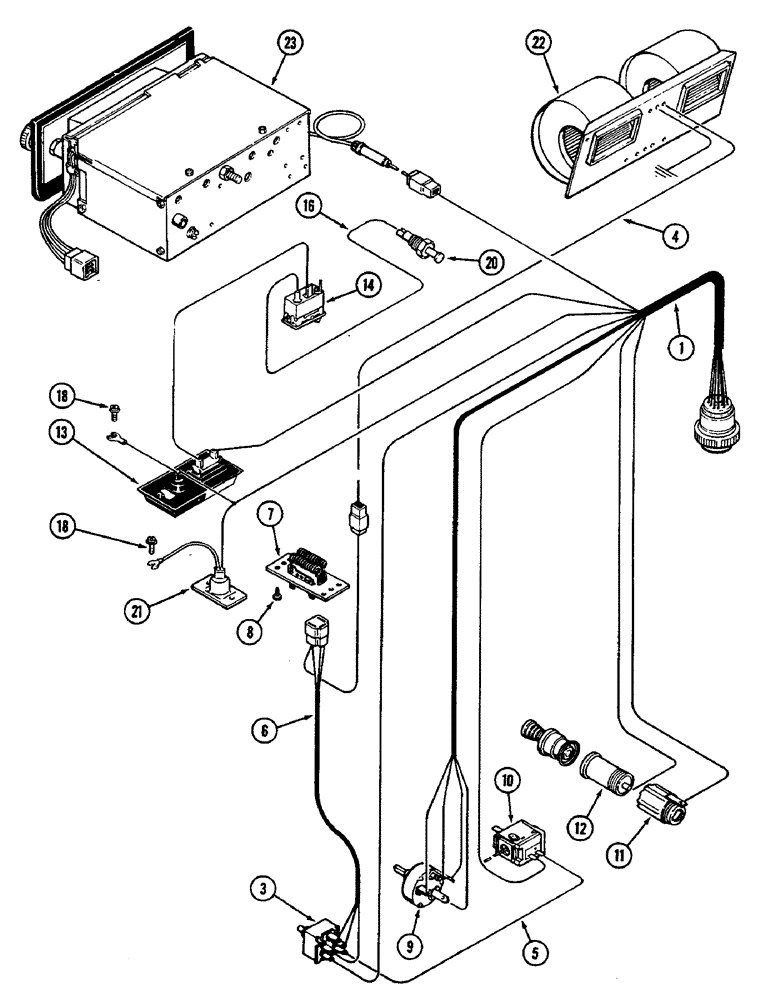 Схема запчастей Case IH 2290 - (4-110) - CAB HEADLINER WIRING, CAB SERIAL NUMBER 12045751 AND AFTER (04) - ELECTRICAL SYSTEMS