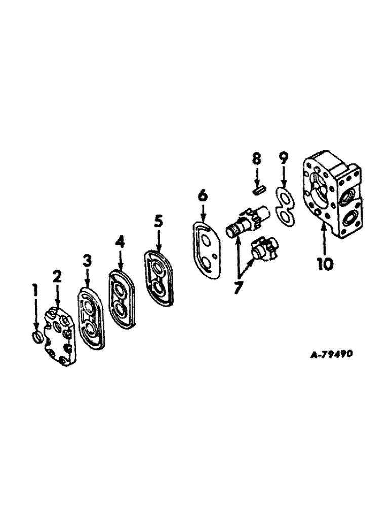 Схема запчастей Case IH 4100 - (F-08[A]) - HYDRAULIC SYSTEM, HYDRAULIC PUMP, THOMPSON, 9 GPM (07) - HYDRAULIC SYSTEM