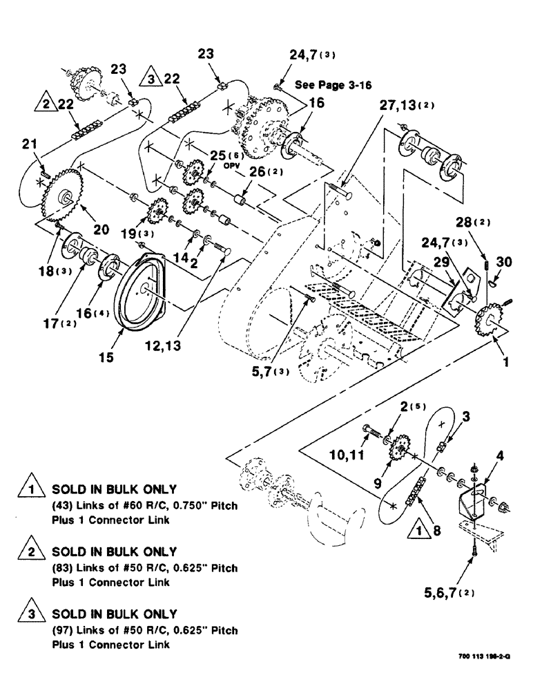 Схема запчастей Case IH 8590 - (3-12) - PICKUP DRIVE ASSEMBLY, RIGHT Pickup