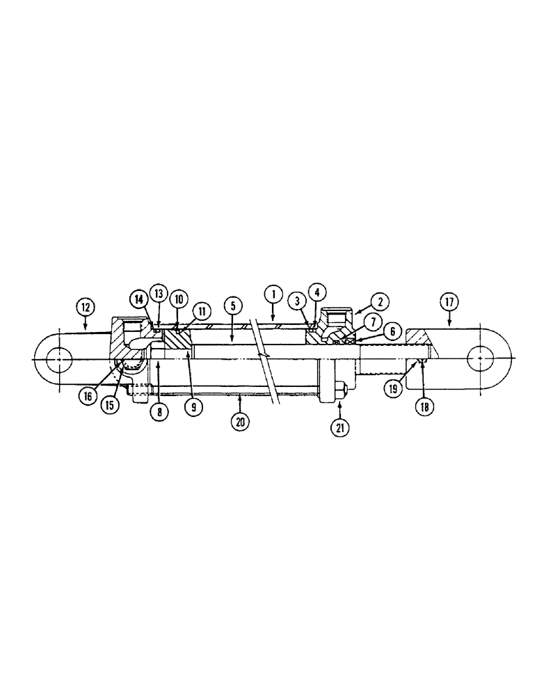 Схема запчастей Case IH 4500 - (8-032) - HYDRAULIC CYLINDER, WITH DUAL FRONT PORTS, 2-1/2 ID X 8 INCH STROKE, IH (08) - HYDRAULICS