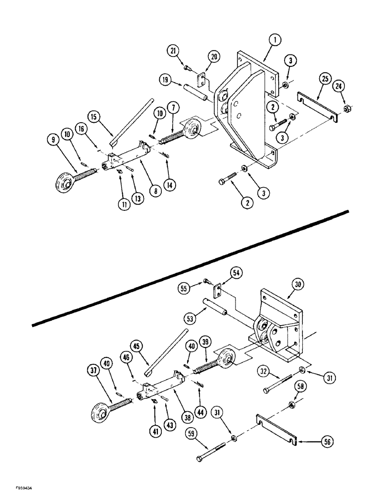 Схема запчастей Case IH 9350 - (9-004) - HITCH UPPER LINK MOUNT (09) - CHASSIS/ATTACHMENTS