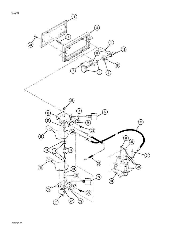 Схема запчастей Case IH 9190 - (9-70) - AIR CONDITIONING AND HEATER CONTROLS (09) - CHASSIS/ATTACHMENTS