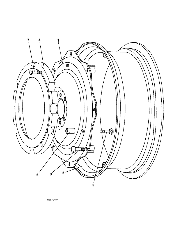 Схема запчастей Case IH 1212 - (9-022) - REAR WHEELS AND BALLAST WEIGHTS, TRACTORS FOR EUROPE ONLY (09) - CHASSIS/ATTACHMENTS