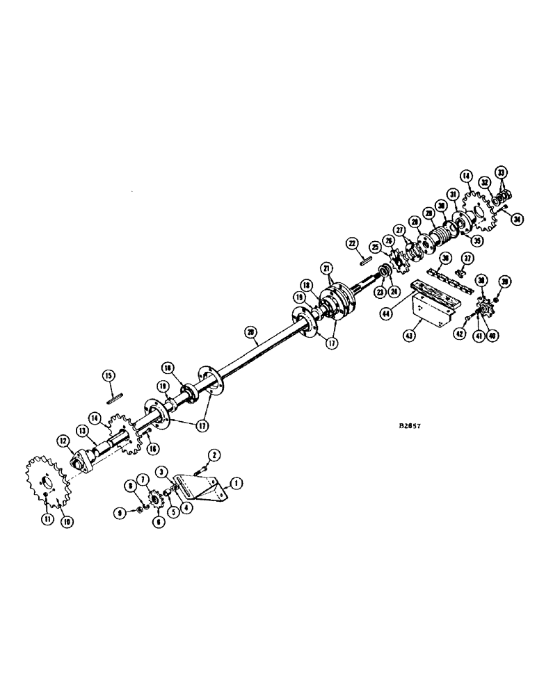 Схема запчастей Case IH 306 - (16) - INTERMEDIATE JACKSHAFT (58) - ATTACHMENTS/HEADERS