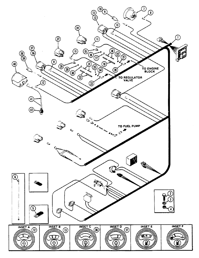 Схема запчастей Case IH 2670 - (082) - INSTRUMENTS AND WIRING, UPPER INSTRUMENTS, USED PRIOR TO TRACTOR SERIAL NUMBER 8825001 (04) - ELECTRICAL SYSTEMS