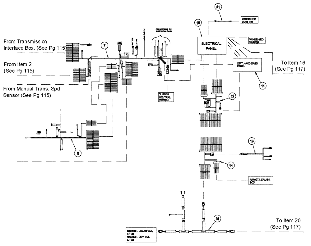 Схема запчастей Case IH 4330 - (08-001[02]) - MAIN ELECTRICAL HARNESSES (06) - ELECTRICAL