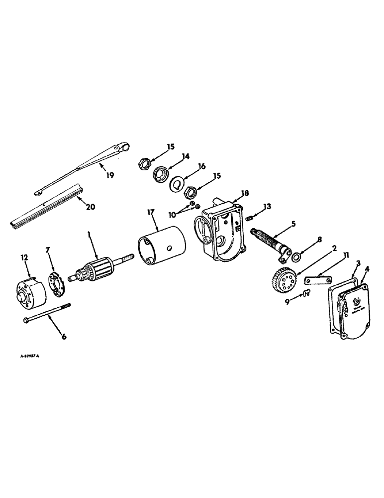 Схема запчастей Case IH 2826 - (13-25) - SUPERSTRUCTURE, WINDSHIELD WIPER MOTOR (05) - SUPERSTRUCTURE