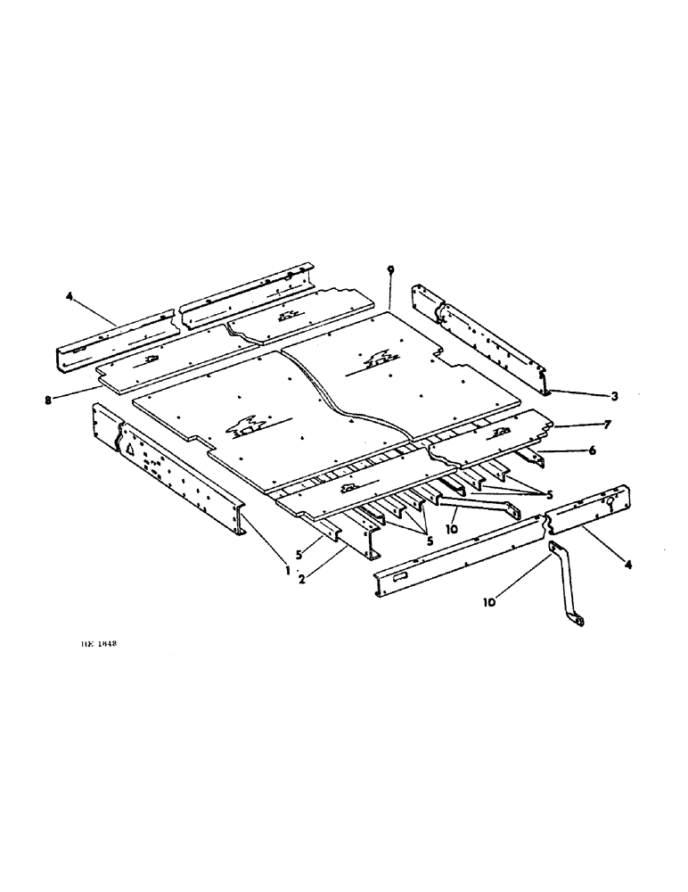 Схема запчастей Case IH 570 - (B-23) - BOX, BOTTOM (00) - COMPLETE MACHINE