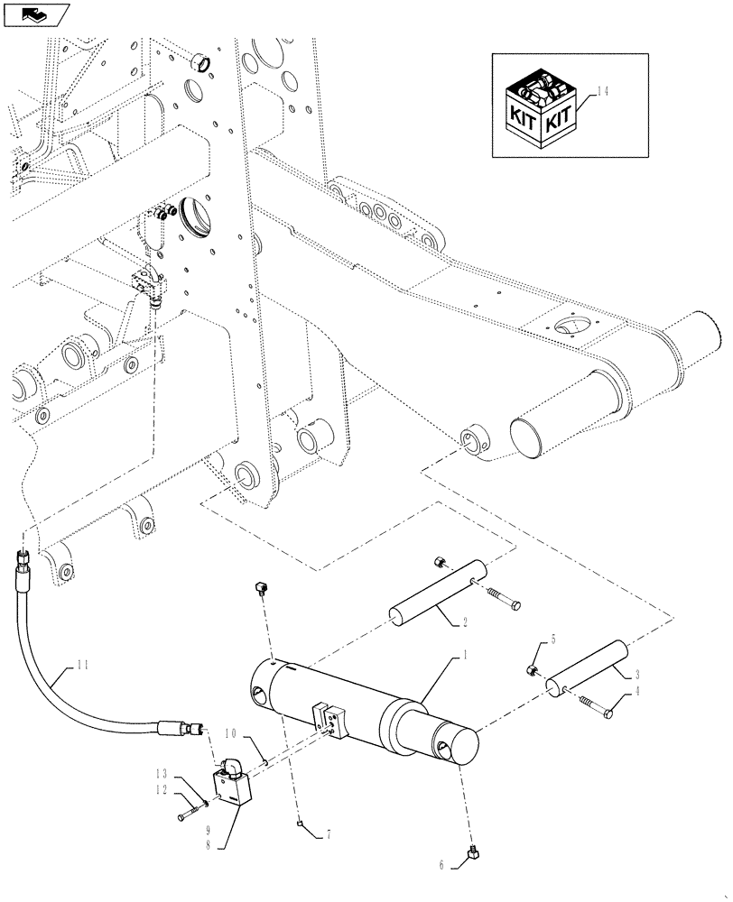 Схема запчастей Case IH 635 - (35.910.26) - DRUM CONTROL VALVES AND LIFT CYLINDER SYSTEM (35) - HYDRAULIC SYSTEMS