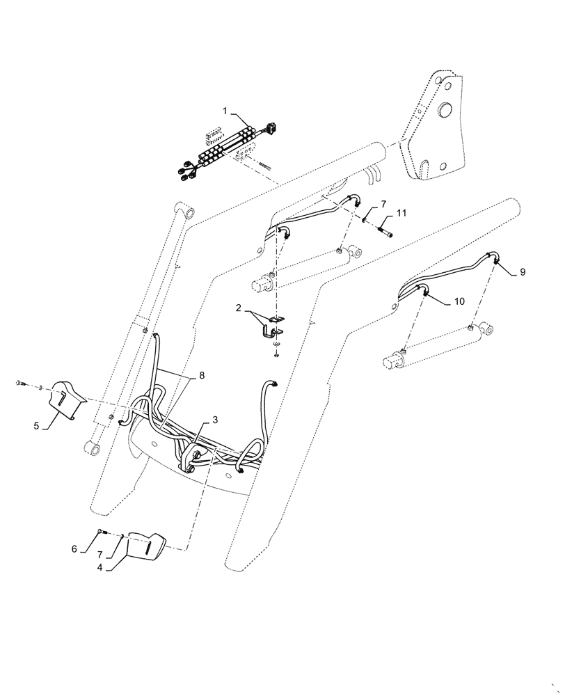 Схема запчастей Case IH LX740 - (35.100.050) - LOADER ARM HYDRAULICS - MSL (35) - HYDRAULIC SYSTEMS