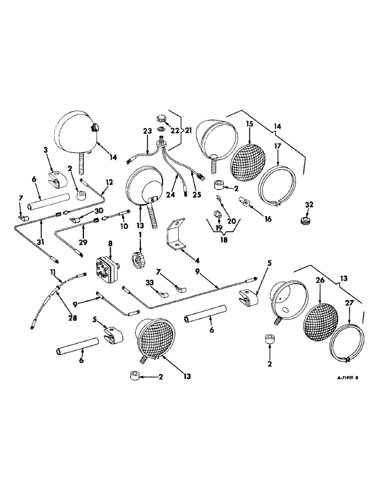 Схема запчастей Case IH 403 - (226) - LIGHTING PARTS, SERIAL NO. 16129 AND BELOW (55) - ELECTRICAL SYSTEMS