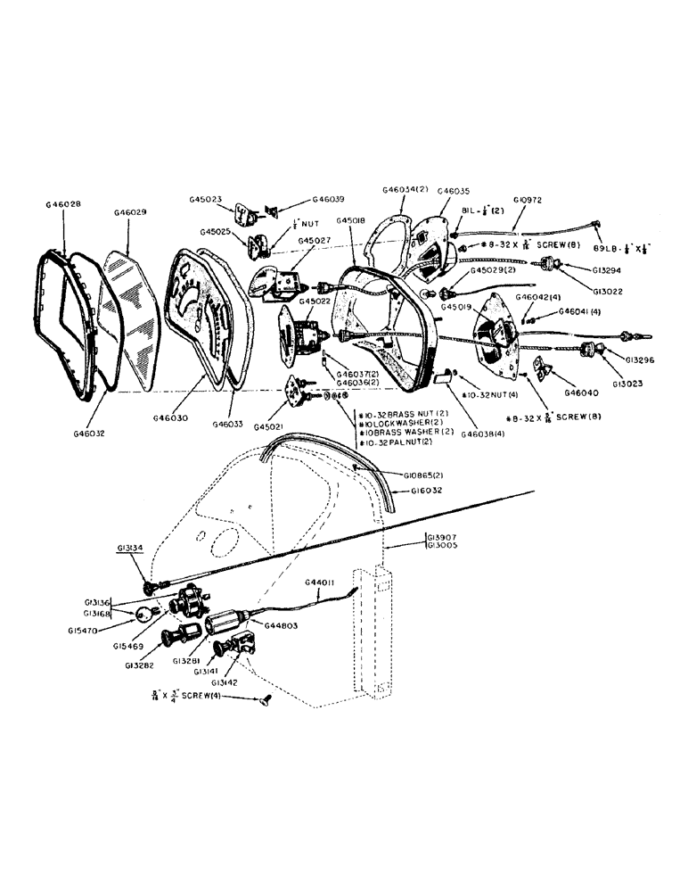 Схема запчастей Case IH 300-SERIES - (072) - INSTRUMENT PANEL, 6 VOLT (04) - ELECTRICAL SYSTEMS