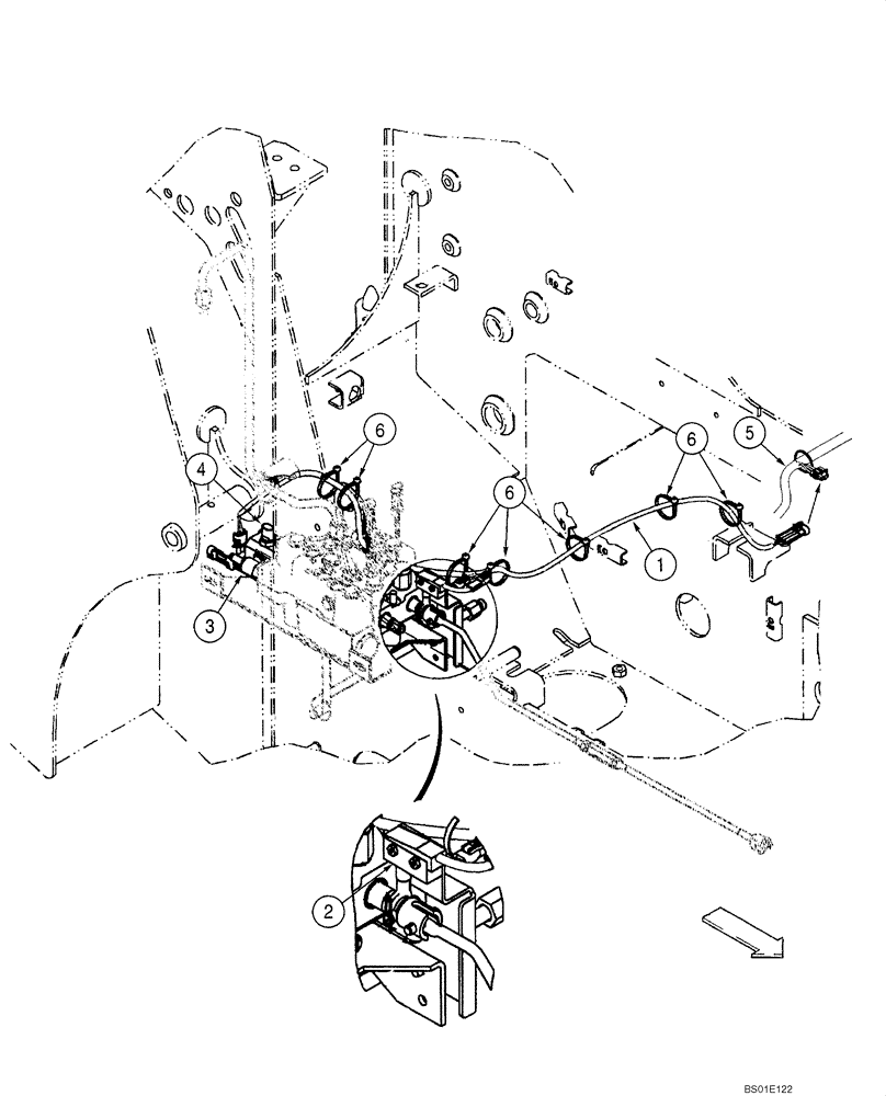 Схема запчастей Case IH 70XT - (04-18) - HARNESS - SELF LEVEL (04) - ELECTRICAL SYSTEMS