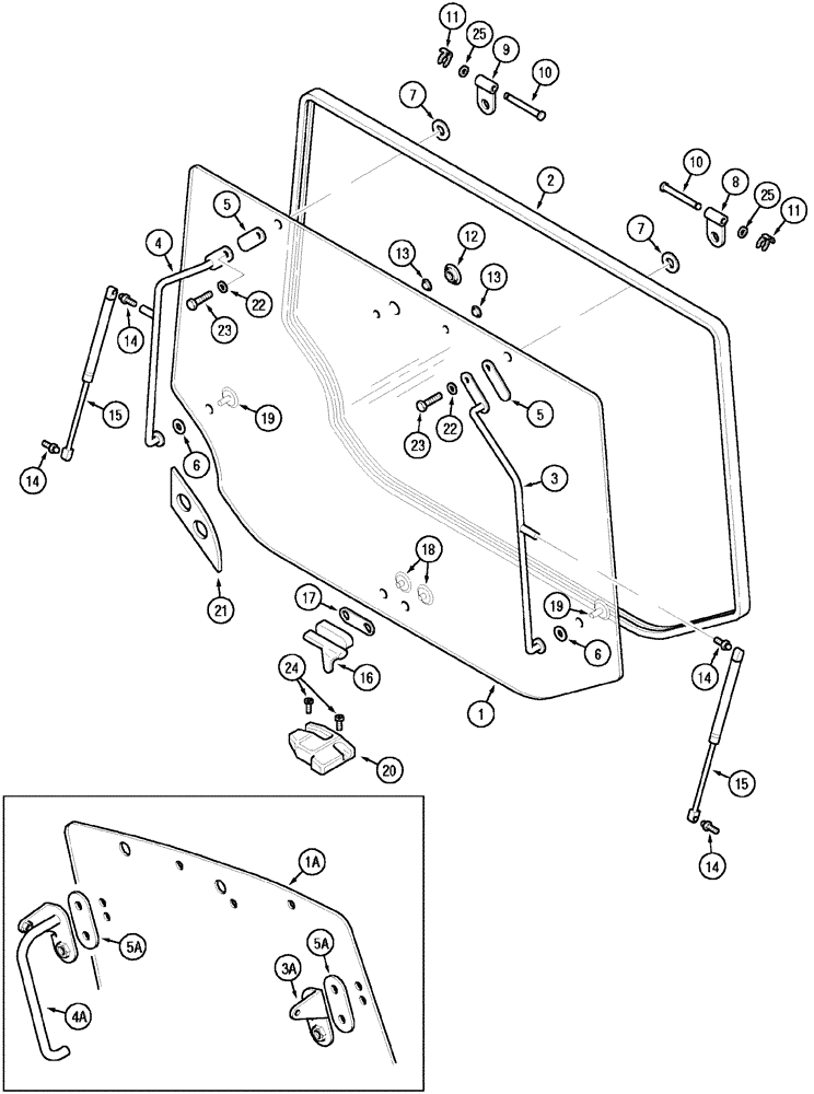 Схема запчастей Case IH MX110 - (09-24) - REAR WINDOW (09) - CHASSIS/ATTACHMENTS