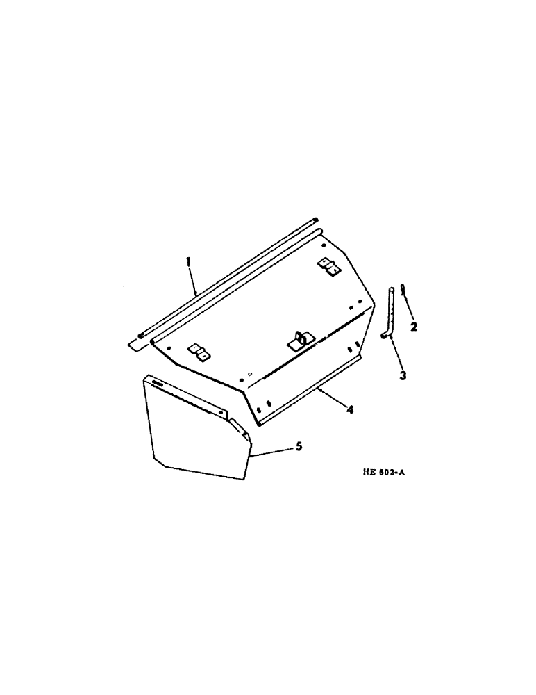 Схема запчастей Case IH 210 - (P-02[A]) - HAY CONDITIONER, REAR DEFLECTOR, FOR USE W/10-1/2 PLATFORM & PICK-UP REEL, PRIOR TO S/N 3700 Hay Conditioner