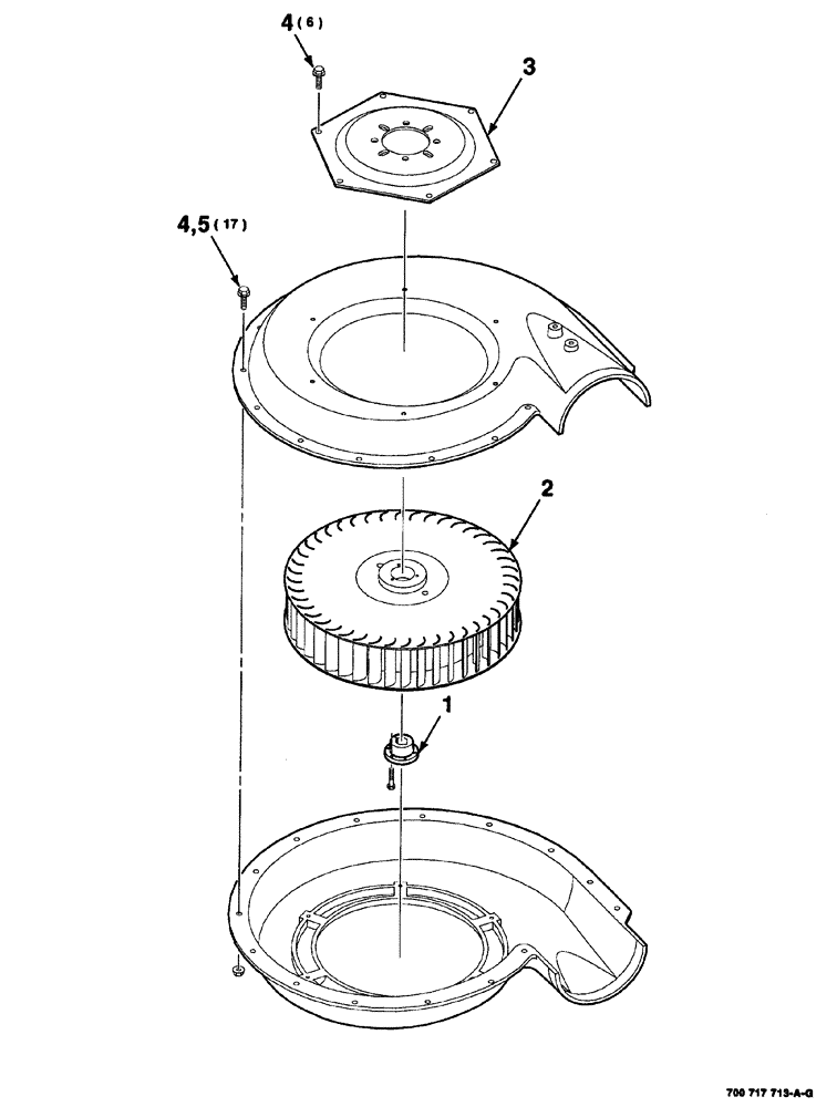 Схема запчастей Case IH 8576 - (09-042) - BLOWER ASSEMBLY, 700717713 BLOWER ASSEMBLY COMPLETE Decals & Attachments