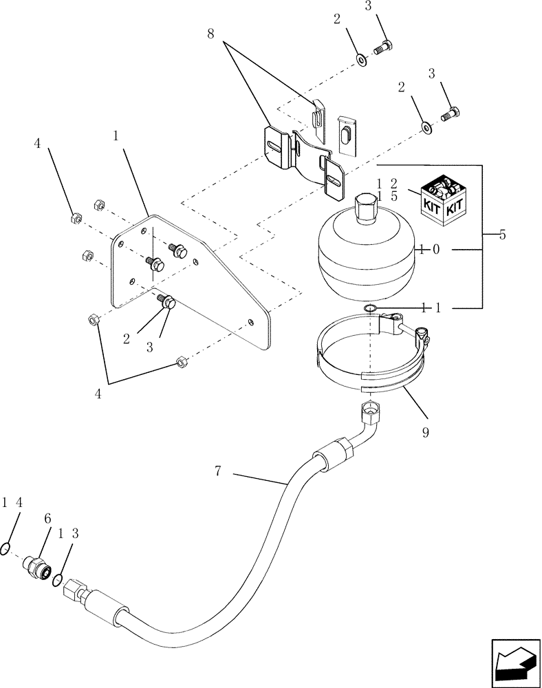 Схема запчастей Case IH 7010 - (55.440.11) - ACCUMULATOR - RIDE CONTROL (55) - ELECTRICAL SYSTEMS